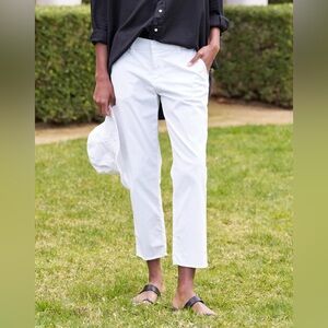 Frank & Eileen Wicklow Italian Performance Twill Chino Pants White Size 12